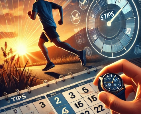 5 TIPS PARA OPTIMIZAR TU DÍA Y SACAR TIEMPO PARA ENTRENAR DALL·E 2025 03 04 23.26.40 Una imagen motivacional para un post sobre 5 tips para optimizar el dia y sacar tiempo para entrenar. Fondo con un amanecer dinamico una persona con 495x400 - 5 TIPS PARA OPTIMIZAR TU DÍA Y SACAR TIEMPO PARA ENTRENAR